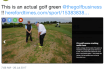 This is a golf green in England