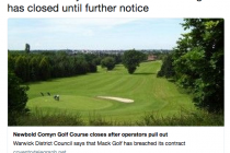 Warwickshire golf club closes ‘until further notice’