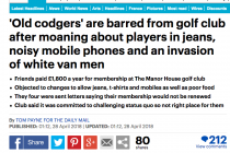 ‘Moaning members barred from golf club’ story goes viral