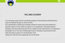 Historic Scottish golf club permanently closes