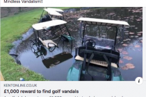 Golf club offers £1,000 reward after attack by vandals