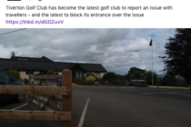 Second golf club in a week blocks its entrance due to travellers