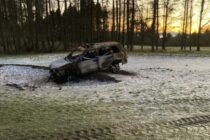 Another car abandoned and set fire to on golf course
